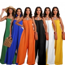 Solid color camisole women's jumpsuit YLY9425