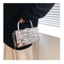 Fashion Ice Crack Personalized Handheld One Shoulder Chain Small Square Bag B678111894175