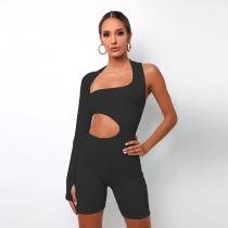 New long-sleeved sexy hollow sports jumpsuit K20Q2001