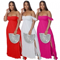 Women's Wrapped Breast Dress Imitated Linen Ohemia Long Skirt Sleeveless Summer AL158