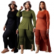 Plus size 2021 new fat girl fashion casual suit GT9955