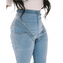 New style stretch high-waisted jeans ladies trousers JLX5009