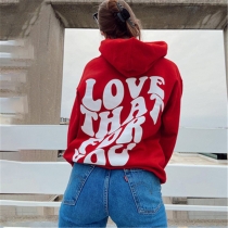 New autumn and winter women's clothing Y2K street retro printed letters loose sweater jacket T657956862727