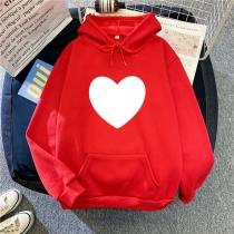 Personalized DIY Hooded Solid Color Double Pocket Printed Sweatshirt SD21205