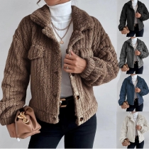 Rabbit Plush Jacket Lapel Shirt Plus Fleece Comfortable Casual Women's Thick Plush Jacket DMSY20220813