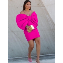 Bowknot dress design feeling fashionable sexy party bag hip skirt AM220647