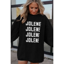 Printed simple hoodless sweater solid color long sleeve bottoming shirt SY25312934