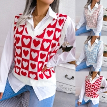 Love knitted vest sweater vest B3015