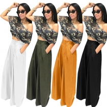 Fashion personality flare pants wide leg casual pants spring and autumn wide leg pants multicolor S390440