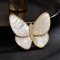 Luxurious cocoon breaking butterfly natural fritillary butterfly brooch K2-10