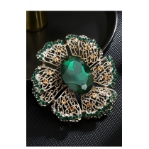 High grade crystal palace flower brooch female luxury vintage brooch pin high sense accessories LXT0760K