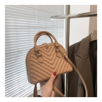 Solid color rhombus handbag casual one-shoulder cross-body shell bag MS6690