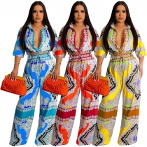 Fashion Casual Paisley Holiday two-piece set GLS10125