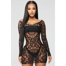 Women's sexy hollowed out mesh pajamas, nightclubs, lace sexy dresses FFM1250