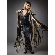 Women's personalized sequin wing tassel shawl G0575