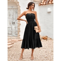 Casual solid color corset waist up dress for women 224LQ53121