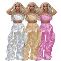 Hot stamping new personality street hip-hop nightclub two-piece set DY6910