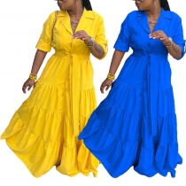 Women's multi color patchwork dress with belt D8554