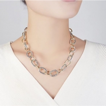 Stainless steel oval necklace H674366750949-2