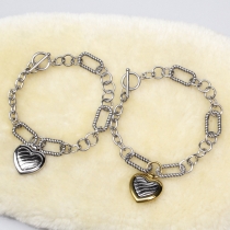 Stainless steel heart-shaped bracelet H744493903941