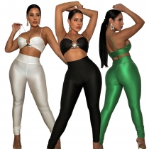 Sexy Bra Tops With Long Pant 2 Pcs Women Sets Q22S8125