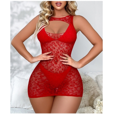 Hollow out sexy jacquard fun net clothing YD28