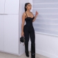 New women's sexy low-cut sling tight-fitting high-waist hip-lifting casual sports jumpsuit K21Q10418