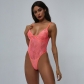 The new lace mesh stitching one-piece body shaper gathers ladies' bodysuit P2978N