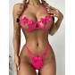 Two-piece set of hollow female sexy lingerie with bow tie S13876I