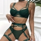 Nightclub women's lace see-through sexy sexy lingerie three-piece suit S19136B