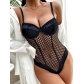 Women's autumn and winter new style sling mesh stitching sexy one-piece sexy lingerie P19590I