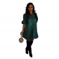 New European and American women's PU leather dress Y5143