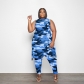 Fat woman plus size women's clothing spring and summer new fashion printing two-piece set PH13267
