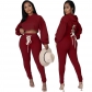 Women's clothing cute fashion temperament commuter spring and autumn solid color hooded two-piece set Z2025