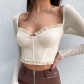 Sexy mesh stitching temperament long-sleeved top YJ21234PF