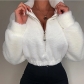 women's autumn winter long sleeve soft warm stand collar zipper sweater sweater 8030DN