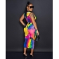 Tie-up Tube Top Colorful Print Dress Two-Piece Set SD20201