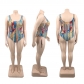 Plus Size Women Fashion Print Beach Swimwear Home Dual Use Two Piece Set PH13272