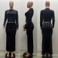 Fashion Plus Size Slim Fit Two Piece Dress YS529