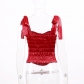 fishbone corset knotted camisole summer short top women QY21660