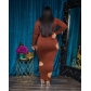 Spring and summer plus size women's pullover irregular plus size dress SC4122