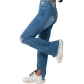 Stretch flared mid-rise jeans women's trousers JLX5511