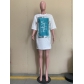 Ladies Fashion Trend Digital HD Printing Casual Loose Mini Dress Y5226