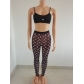 Crescent print swimsuit trousers two-piece set Offset top trousers FFD1162