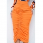 Solid color pleated sexy half body bag hip skirt zipper midi skirt MN88856