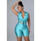 Women's Fashion Temperament Commuter Solid Color Sleeveless Tank Top Pants Set Q5269