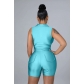 Women's Fashion Temperament Commuter Solid Color Sleeveless Tank Top Pants Set Q5269