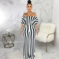 Sexy and fashionable word neck tube top jumpsuit SMR10727