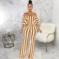 Sexy and fashionable word neck tube top jumpsuit SMR10727