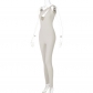 Sleeveless One-Shoulder Hip Lift Jumpsuit Sports Jumpsuit P134547W